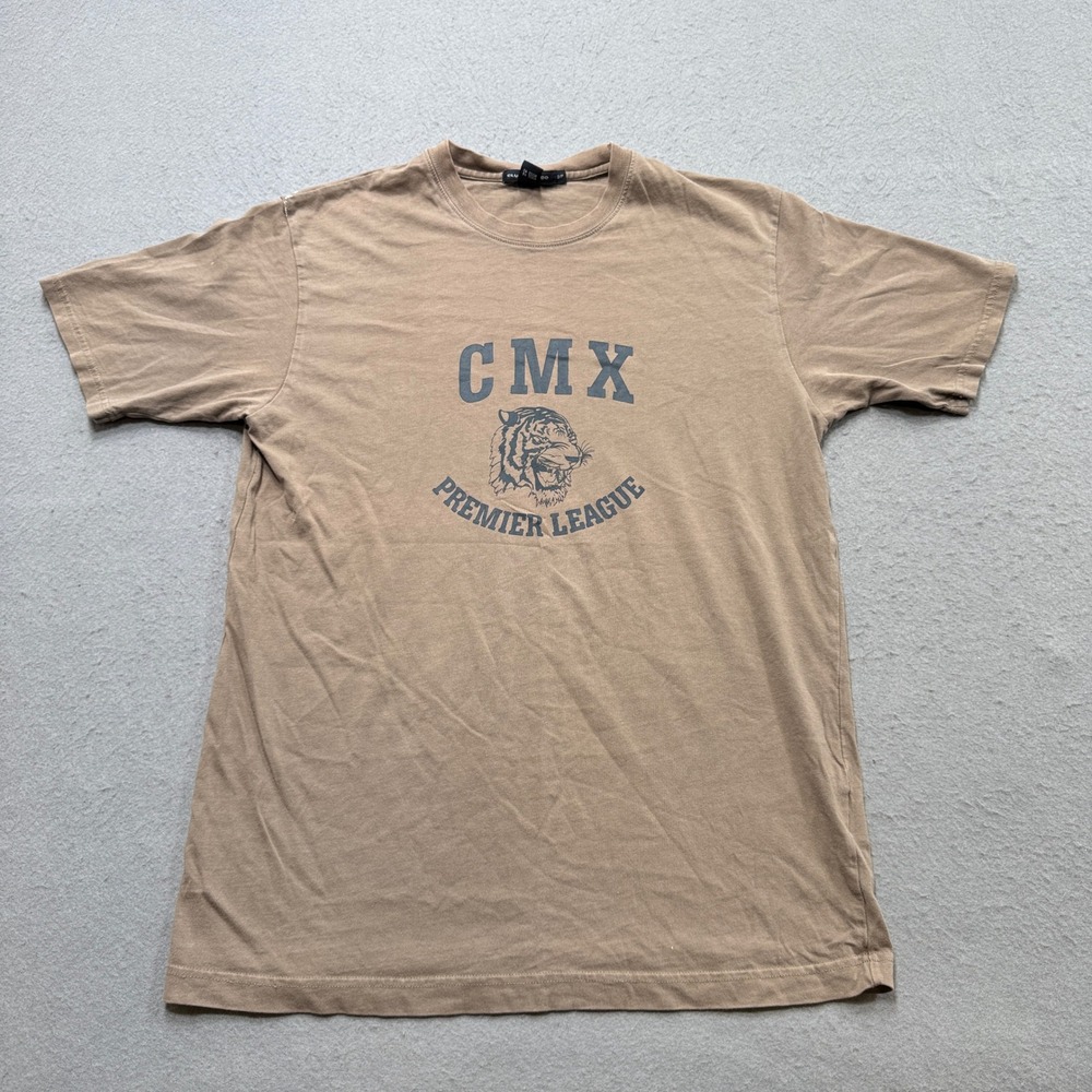 Club Monaco Graphic T-Shirt Men's Small Brown CMX Premier League Tiger Cotton